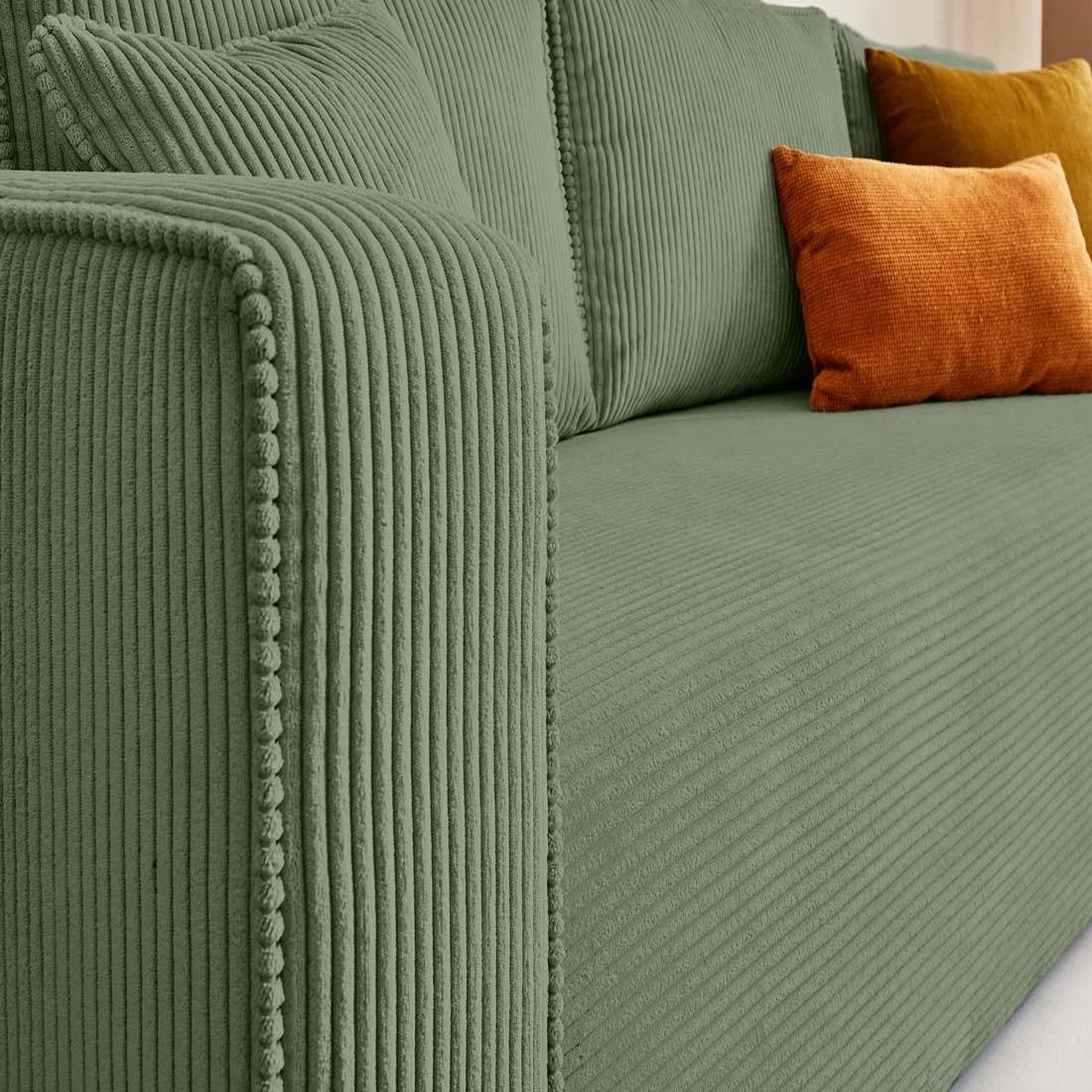 Voir la diapositive 4 : BEST MOBILIER Topaze - canapé 3 places - convertible avec coffre - en velours côtelé