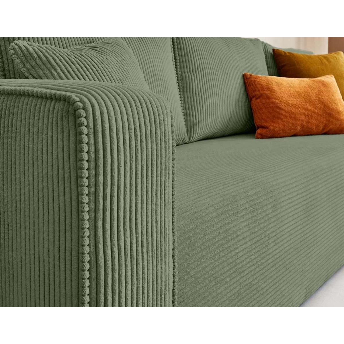 BEST MOBILIER Topaze - canapé 3 places - convertible avec coffre - en velours côtelé