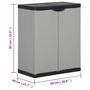 Voir la diapositive 6 : VIDAXL Armoire a dechets de jardin Gris et noir 68x40x85 cm PP