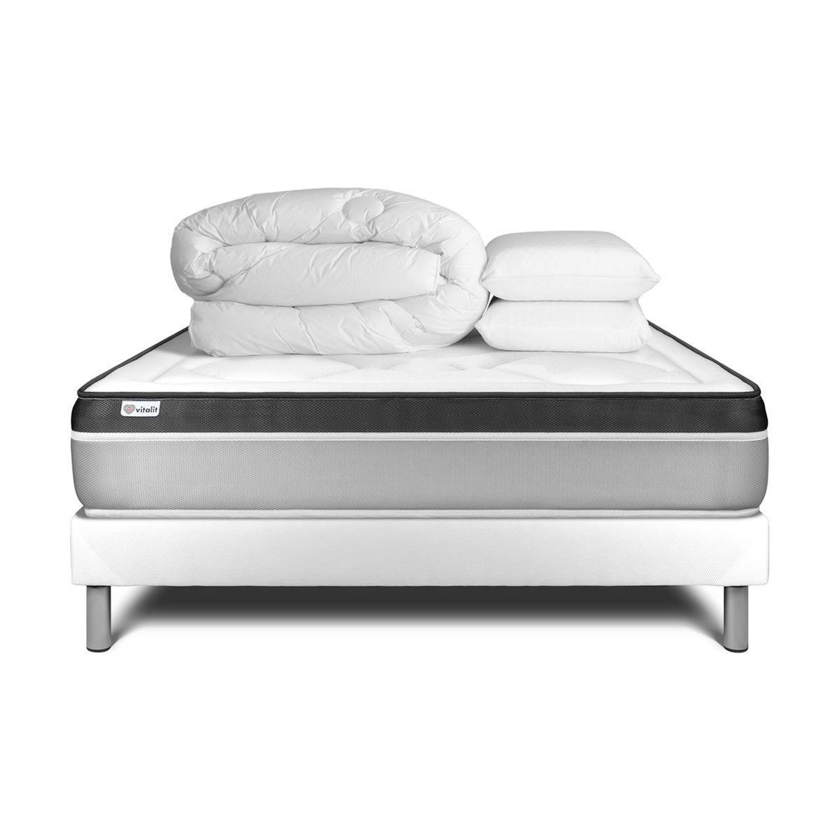 VITALIT Pack prêt à dormir VITAL ERGO 180 x 200 cm sommier Kit blanc