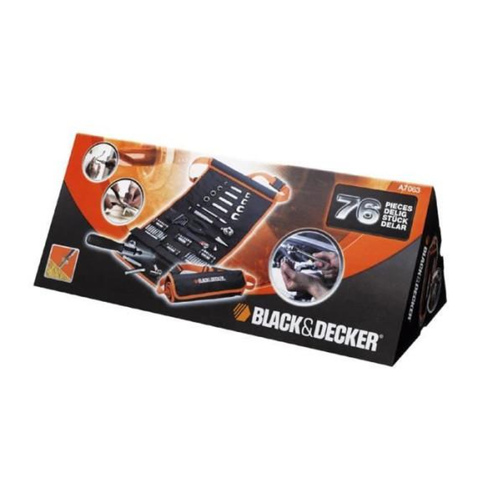 Voir la diapositive 2 : Black et Decker Kit d'outillage (77 pieces) black+decker - a7063-qz (livré en rangement textile)