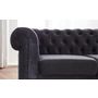 Voir la diapositive 3 : LISA DESIGN William - canapé chesterfield d'angle droit - 4 places - en velours