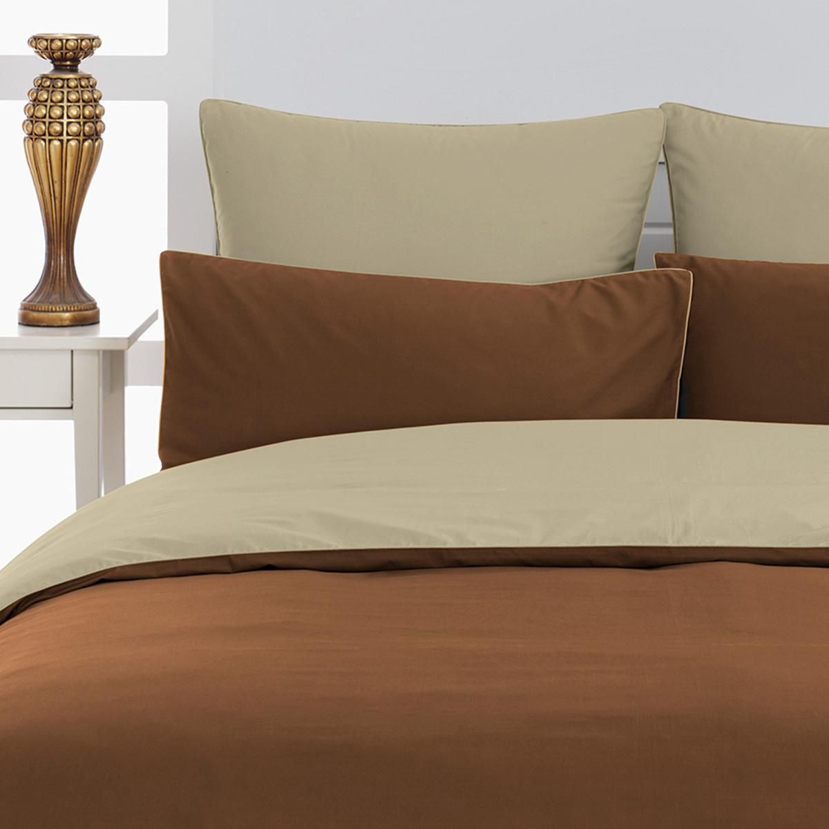 Sensei Maison Lot de 2 taies d'oreiller bicolores en percale coton DOZMARY