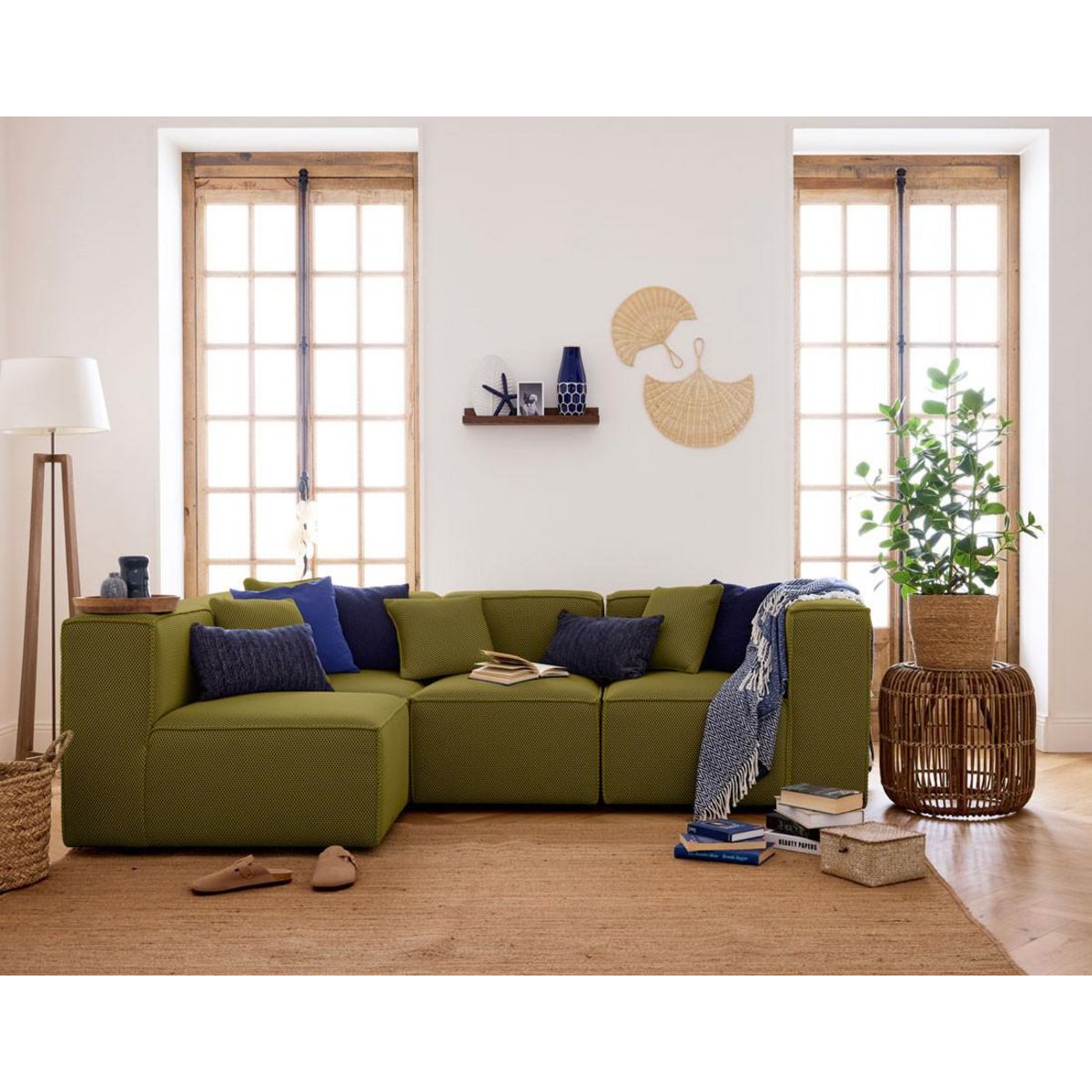 LISA DESIGN Arty - module d'assise droit - en tissu mailles 3d