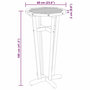 Voir la diapositive 6 : VIDAXL Table de bar de jardin Ø60x105 cm Bois d'acacia solide
