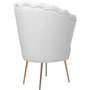 Voir la diapositive 4 : Habitat et Jardin Fauteuil bouclette  Floria  - 75 x 68 x 77,5 cm -  Blanc