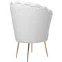 Voir la diapositive 4 : Habitat et Jardin Fauteuil bouclette  Floria  - 75 x 68 x 77,5 cm -  Blanc