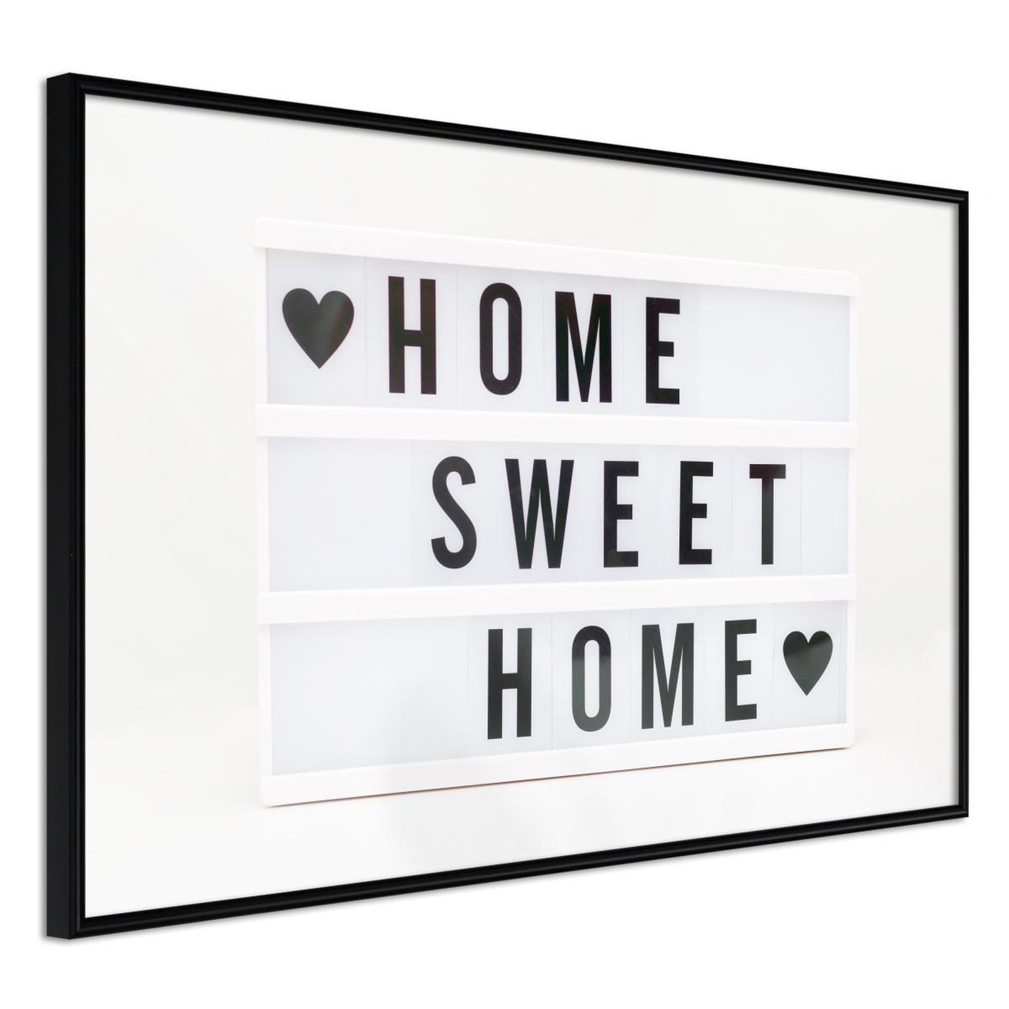 Paris Prix Affiche murale encadrée  there is no place like home. Coloris disponibles : Jaune, Noir