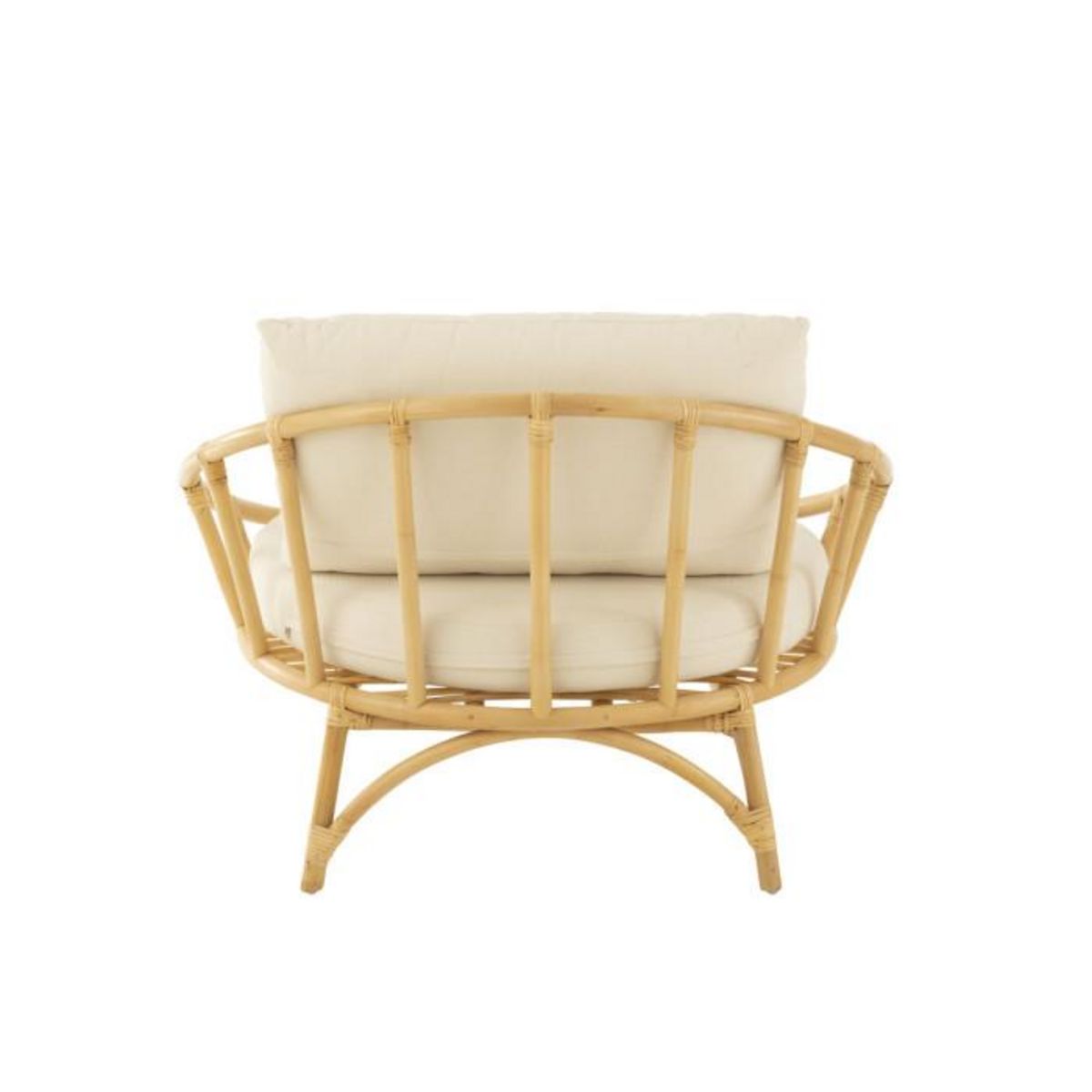 Paris Prix Fauteuil Rond Rotin & Coussin  Howard  98cm Naturel