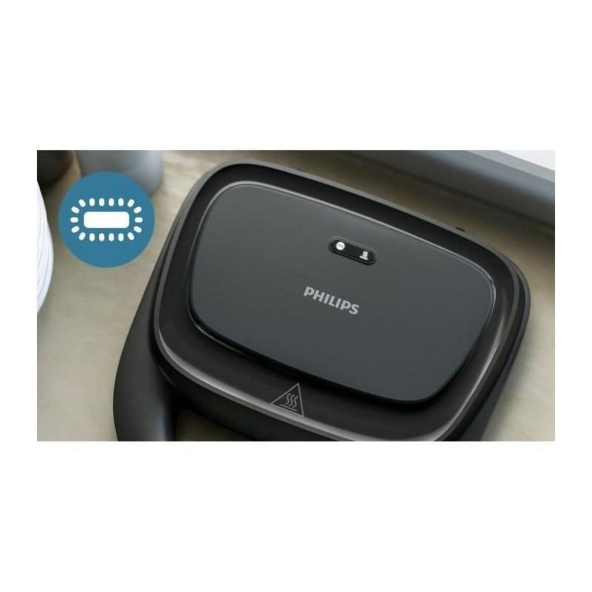 Philips Appareil à croque-monsieur 750w noir - HD2331.90