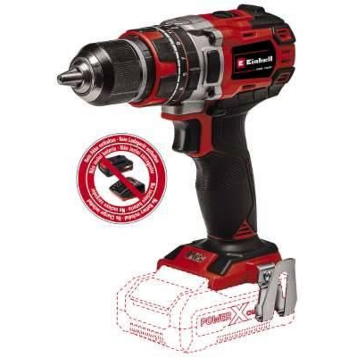Einhell Perceuse Visseuse à percussion sans fil  TE-CD 18/50 Li-i BL Solo - sans batterie
