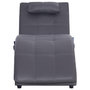 Voir la diapositive 5 : VIDAXL Chaise longue de massage avec oreiller Gris Similicuir