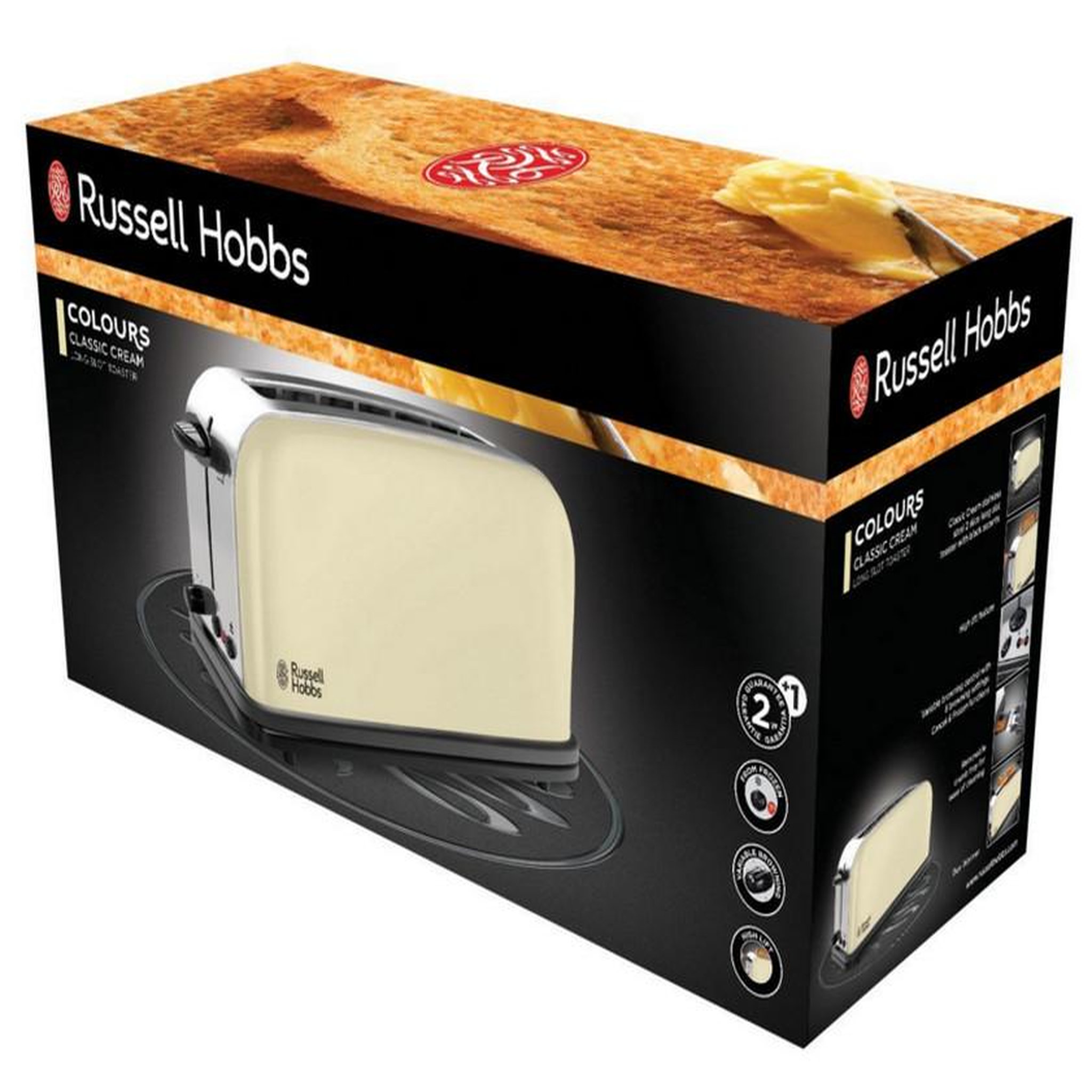 Voir la diapositive 2 : Russell Hobbs Grille-pains 1 fente 1000w crème - 21395-56