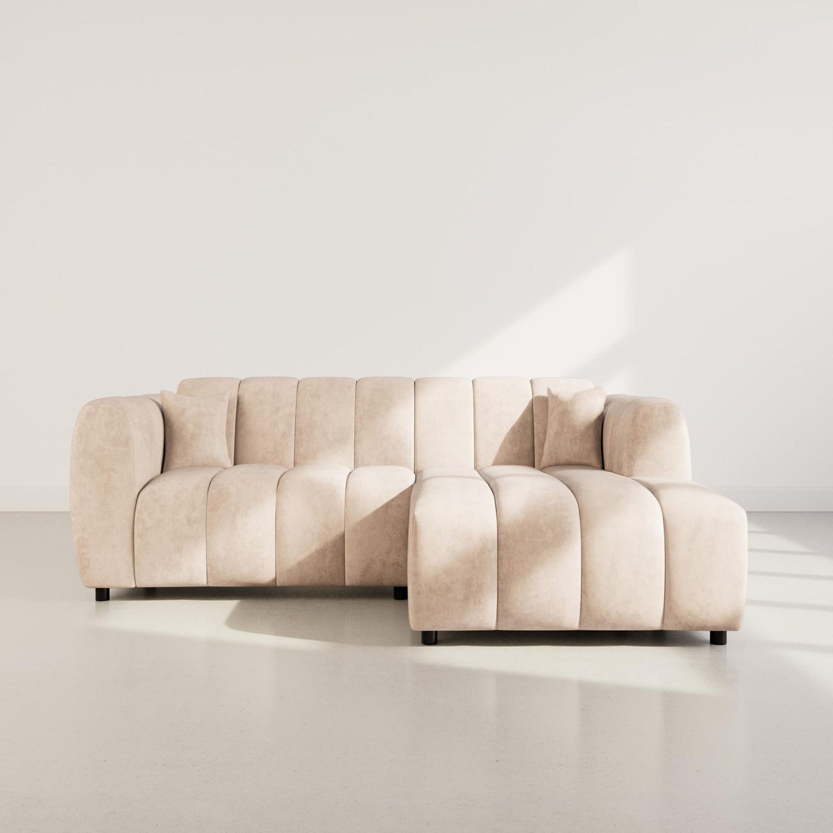 LISA DESIGN Curtis - canapé d'angle droit 4 places en simili