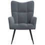 Voir la diapositive 3 : VIDAXL Chaise de relaxation Gris fonce Velours