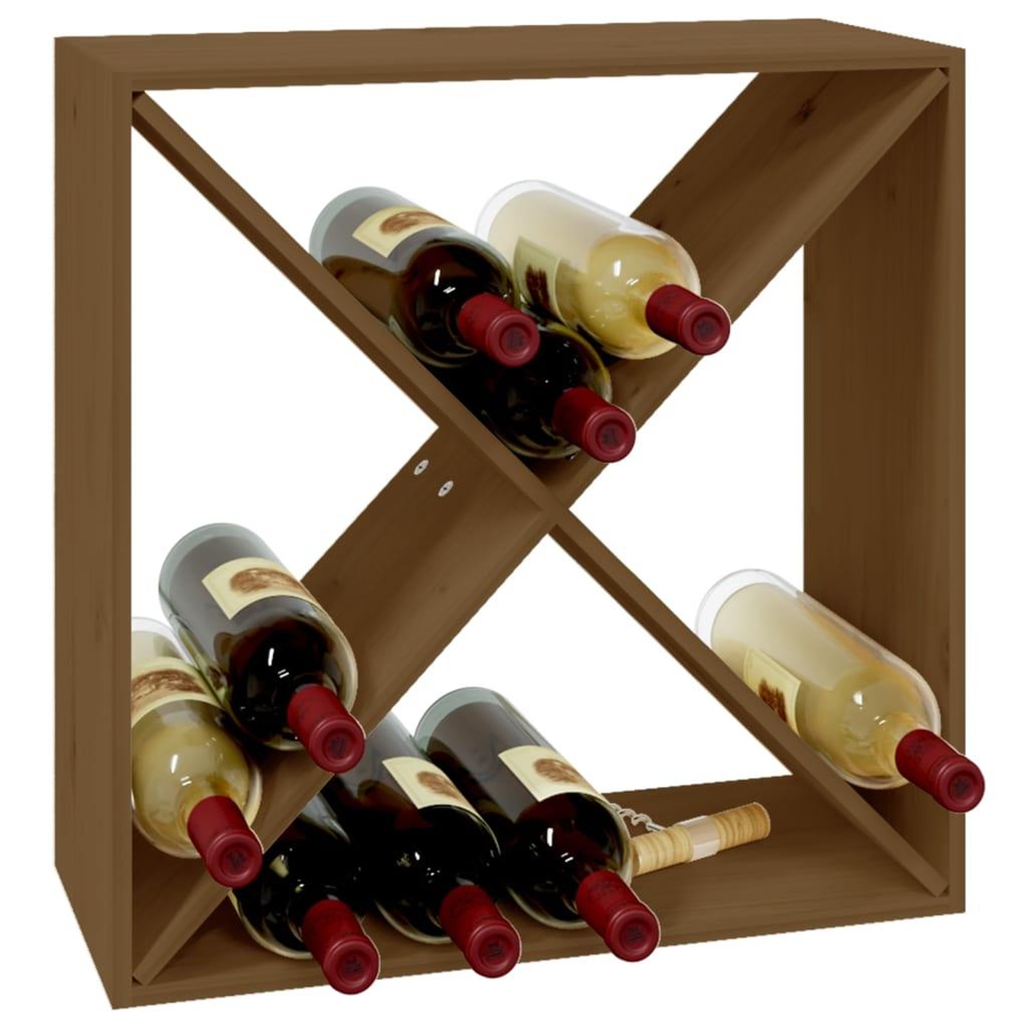Voir la diapositive 4 : VIDAXL Armoire a vin Marron miel 62x25x62 cm Bois de pin massif