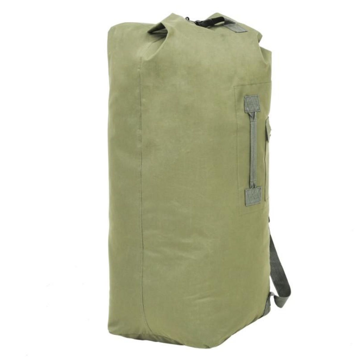 VIDAXL Sac de sport style militaire 85 L Vert olive