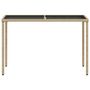 Voir la diapositive 4 : VIDAXL Table de jardin dessus en verre beige 115x54x74 cm poly rotin
