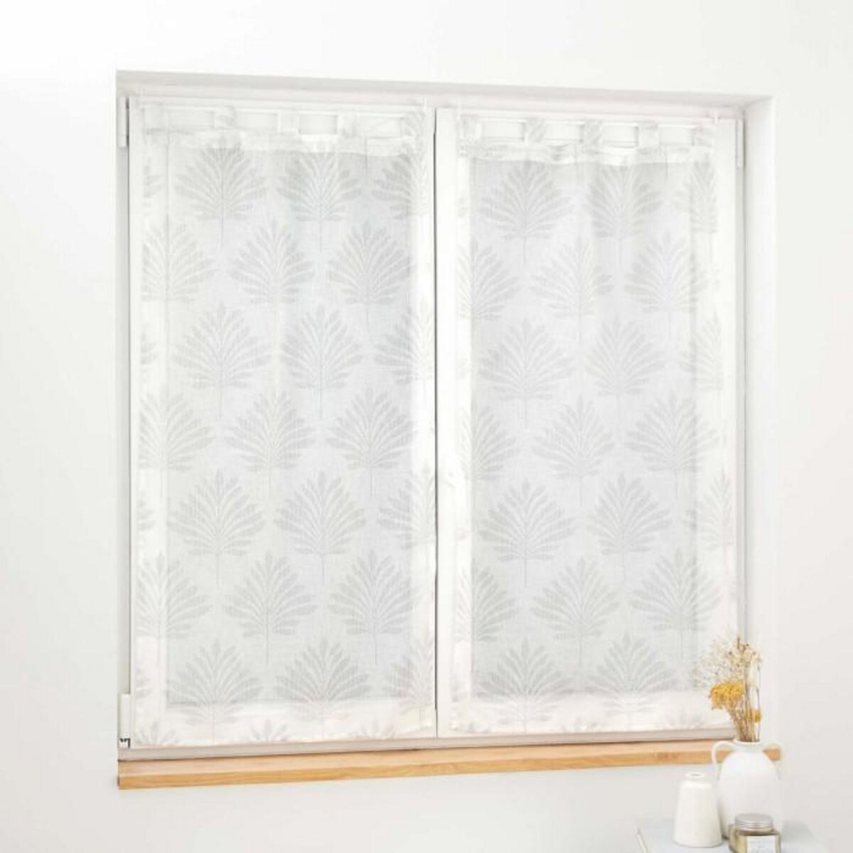 Paris Prix Paire de Voilages  Levita  60x120cm Blanc