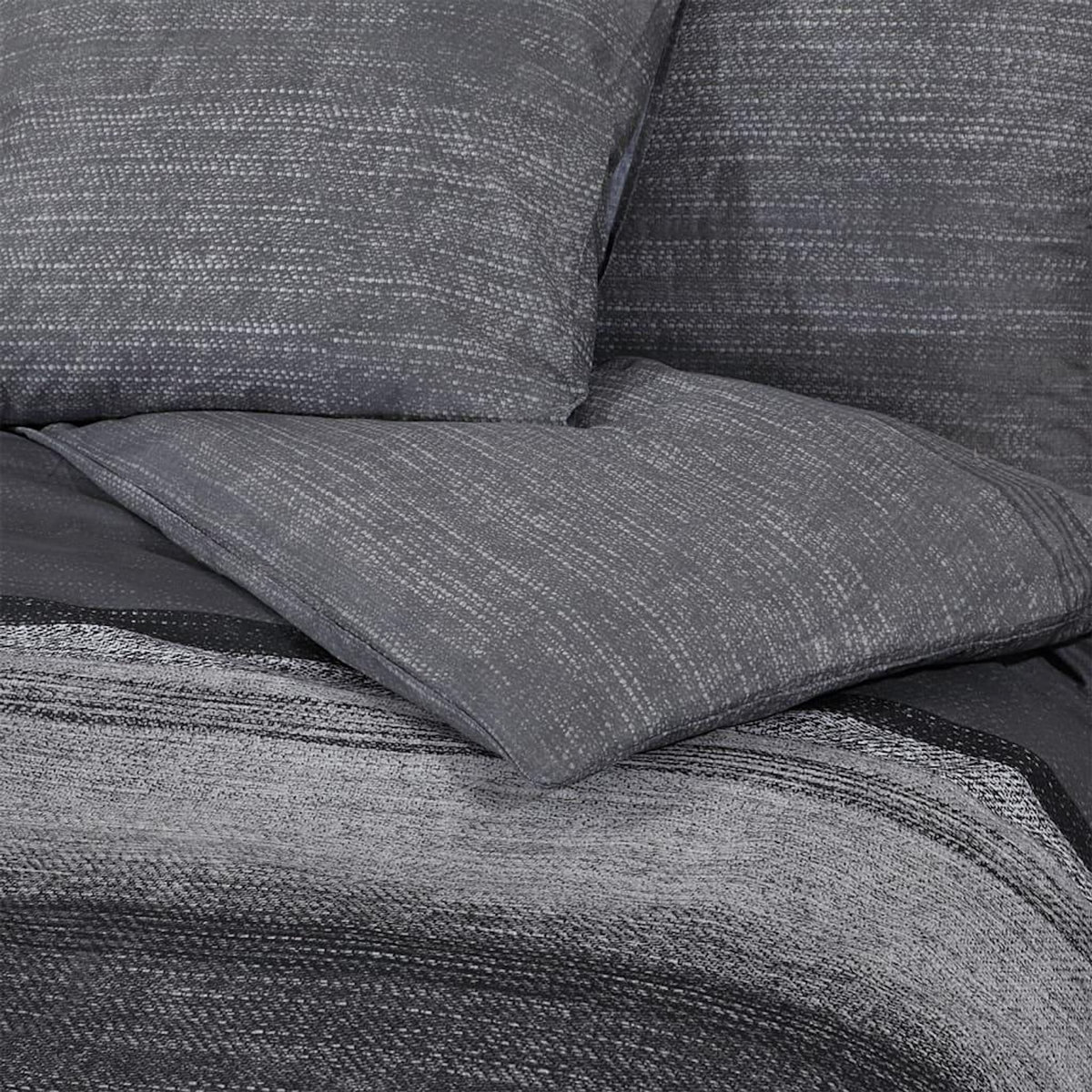 VIDAXL Ensemble de housse de couette gris fonce 155x220 cm Coton