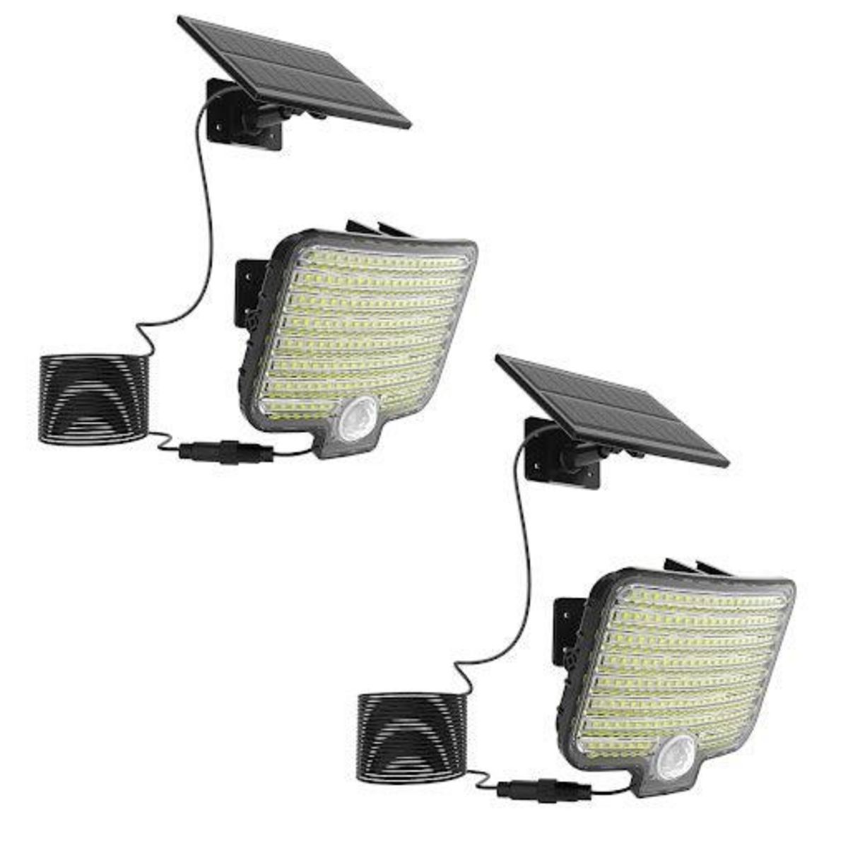 Lumisky Lot de 2 spots solaire BRIGHTLY Noir ABS H12cm
