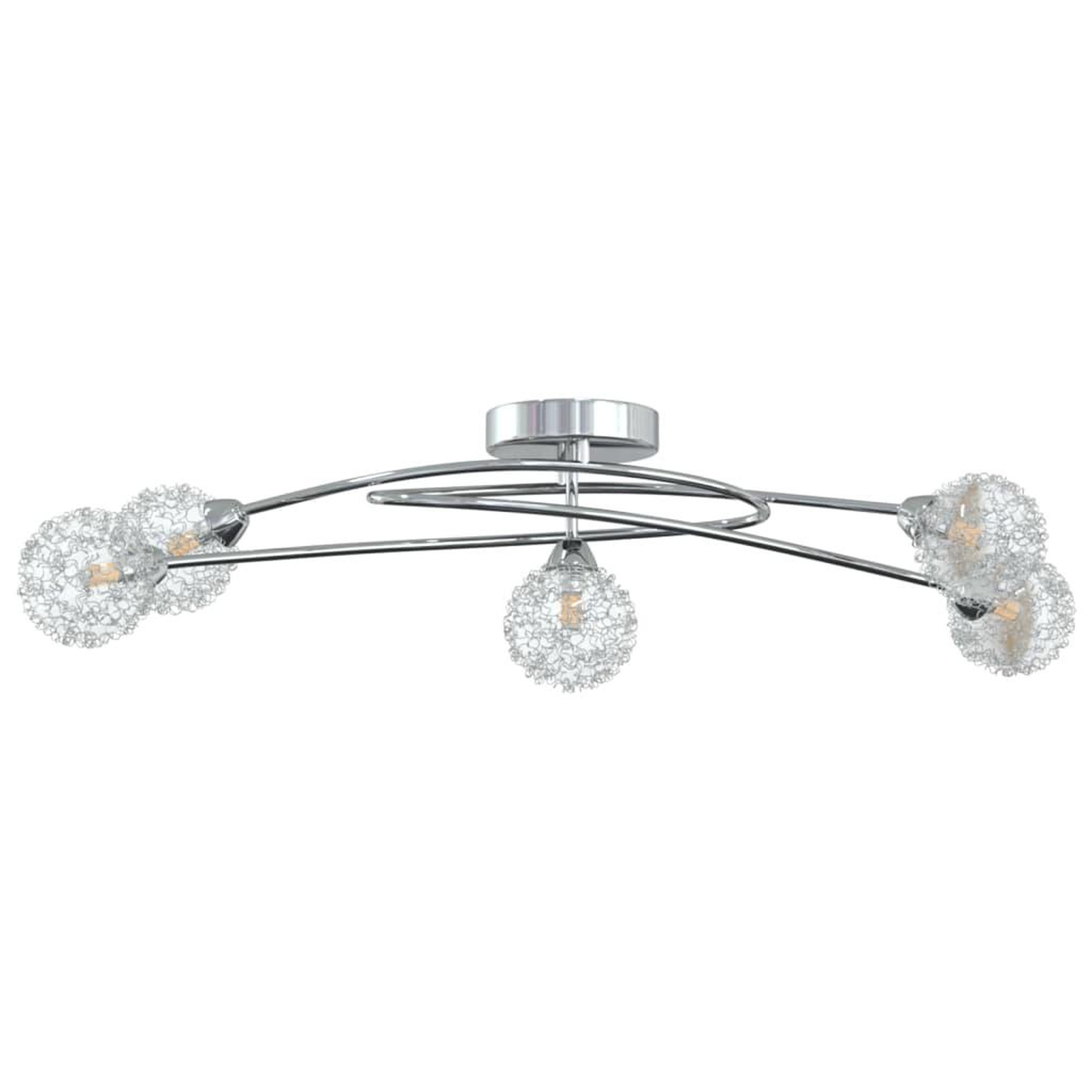 Voir la diapositive 2 : VIDAXL Plafonnier avec abat-jour en maille metallique pour 5 LED G9