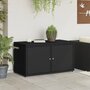 Voir la diapositive 3 : VIDAXL Armoire de rangement jardin noir 110x55x60,5 cm résine tressée