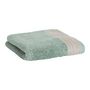 Voir la diapositive 2 : ACTUEL Serviette de toilette liteau fantaisie en coton 450 g/m²