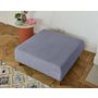 Voir la diapositive 4 : BEST MOBILIER Cristal - pouf modulable - 95 cm - en velours texturé