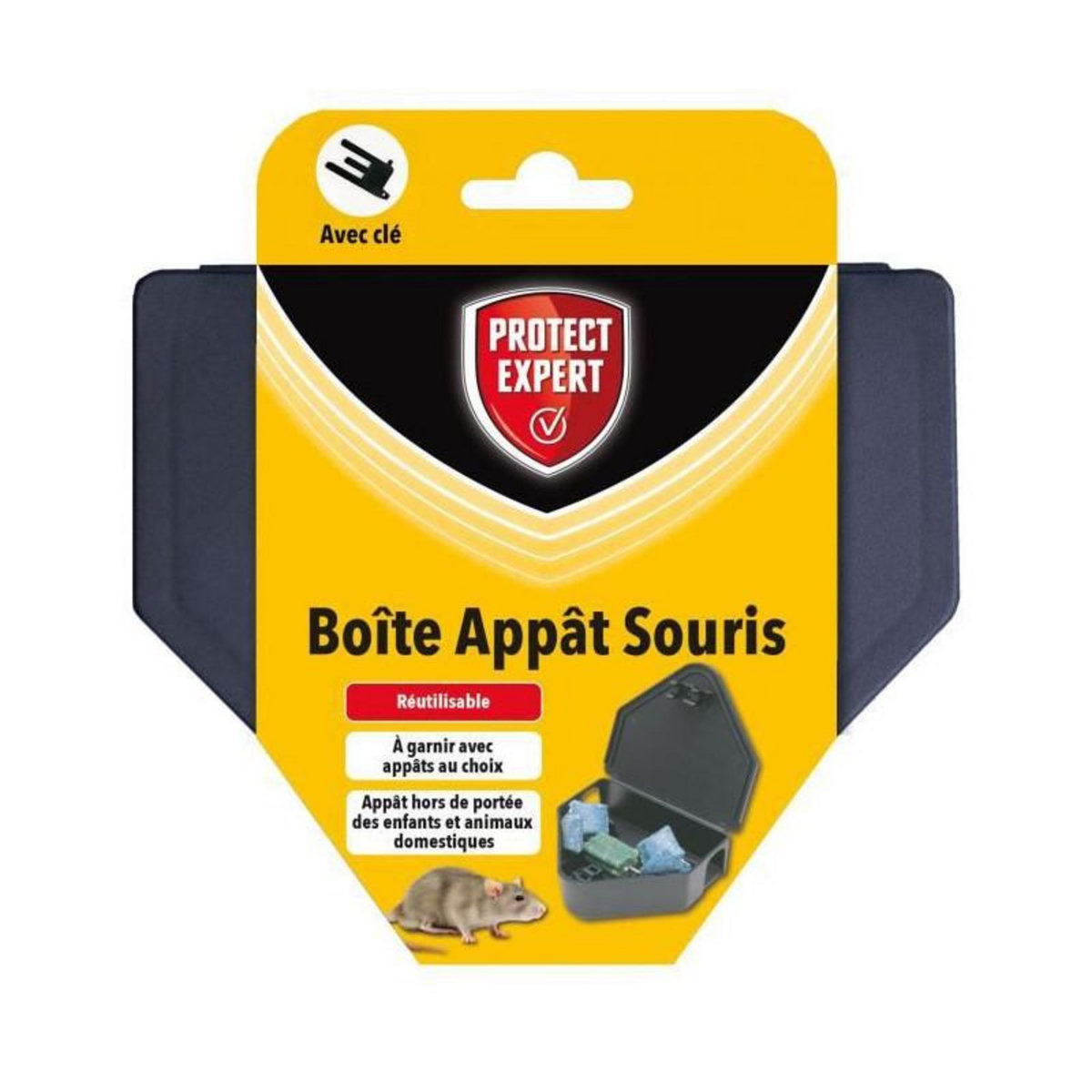 PROTECT EXPERT Protect Expert BOITSOU Boite Appat Souris Avec Cle de Fermeture - Pex