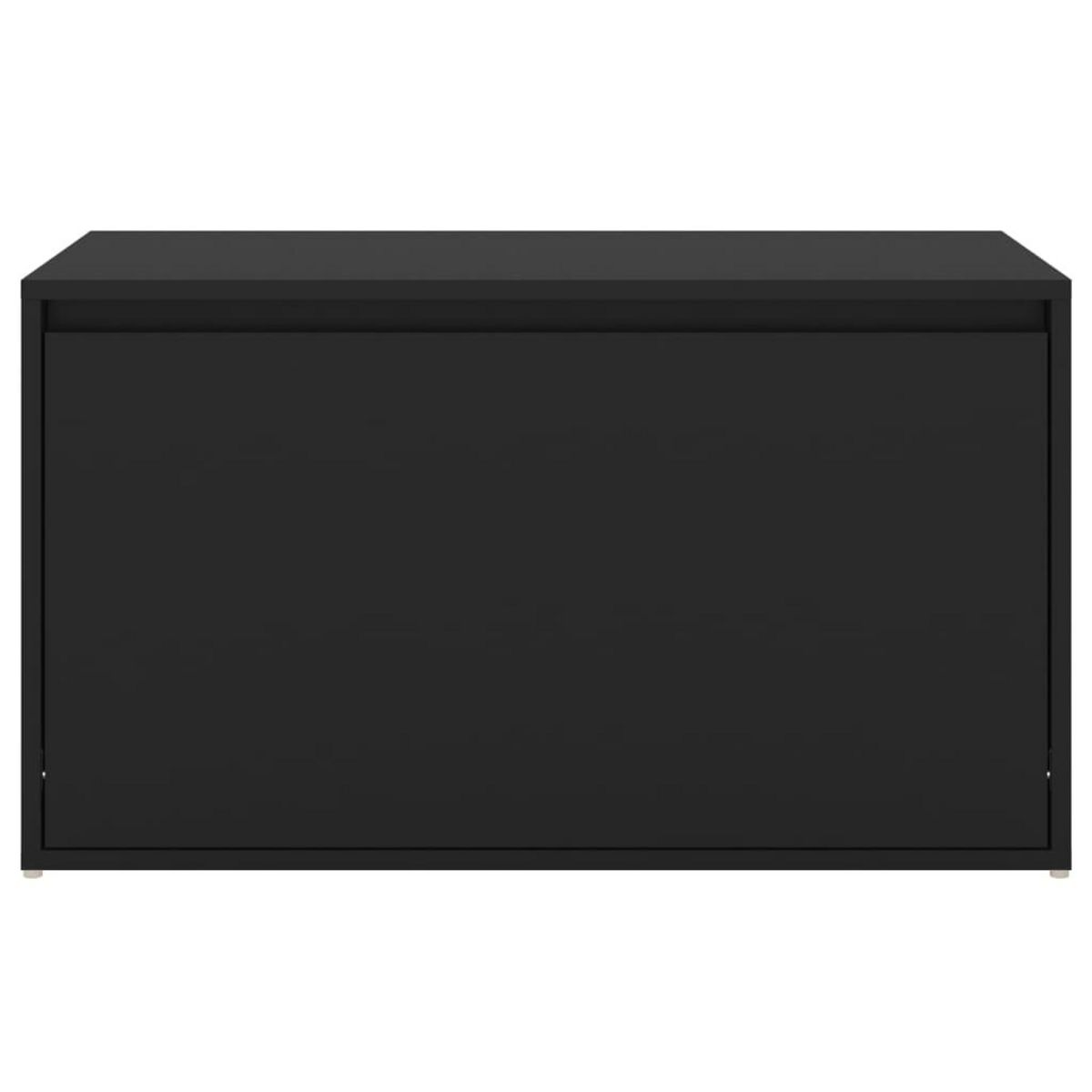 VIDAXL Banc d'entree 80x40x45 cm Noir Bois d'ingenierie