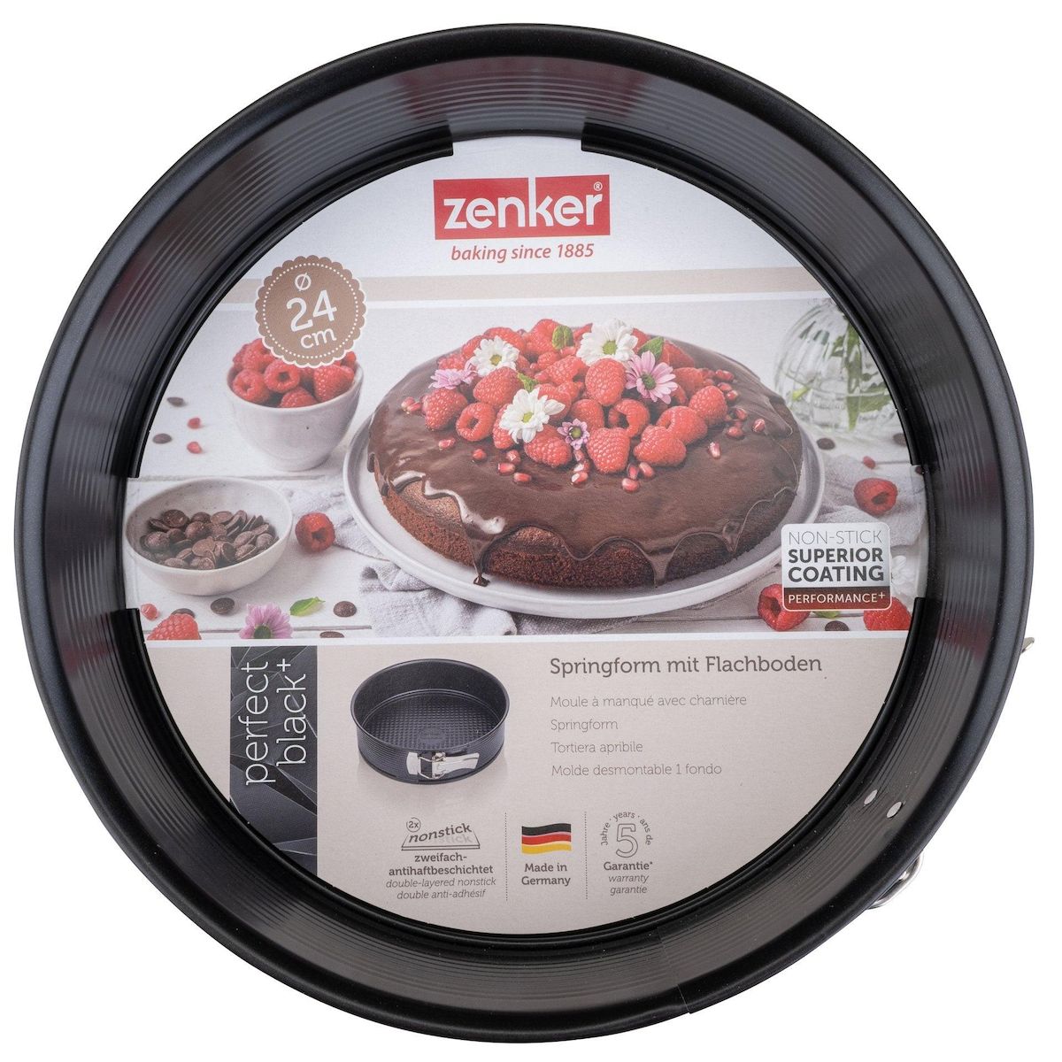 ZENKER Moule à manqué à charnière 24 cm Zenker PerfectBack+