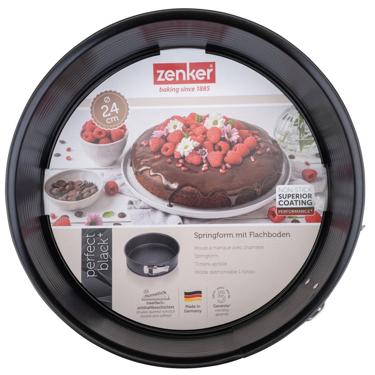 ZENKER Moule à manqué à charnière 24 cm Zenker PerfectBack+