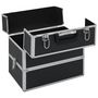 Voir la diapositive 5 : VIDAXL Mallette à maquillage 37x24x35 cm Noir Aluminium