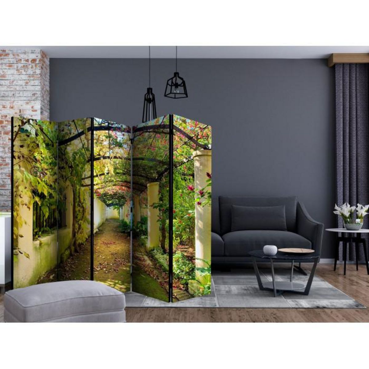 Paris Prix Paravent 5 Volets  Pergola  172x225cm