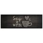 Voir la diapositive 2 : VIDAXL Tapis de cuisine lavable imprime tasse noir 60x180 cm velours