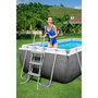 Voir la diapositive 3 : BESTWAY Piscine hors sol Rectangulaire BESTWAY 404x201x100cm - Structure Anticorrosion, Liner Triple Épaisseur, Pompe Échelle Incluses