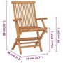 Voir la diapositive 6 : VIDAXL Chaises pliables de jardin lot de 2 Bois de teck solide