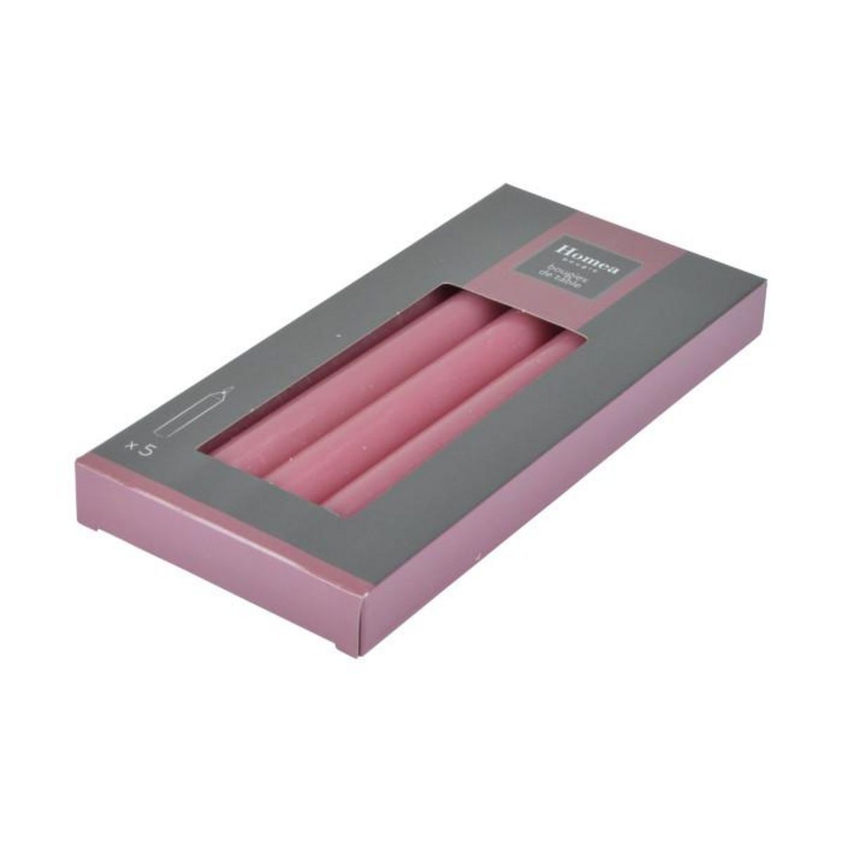 Paris Prix Lot de 5 Bougies Chandelier  Essentiel II  19cm Rose