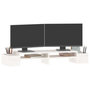 Voir la diapositive 4 : VIDAXL Support de moniteur Blanc 100x27,5x15 cm Bois de pin solide
