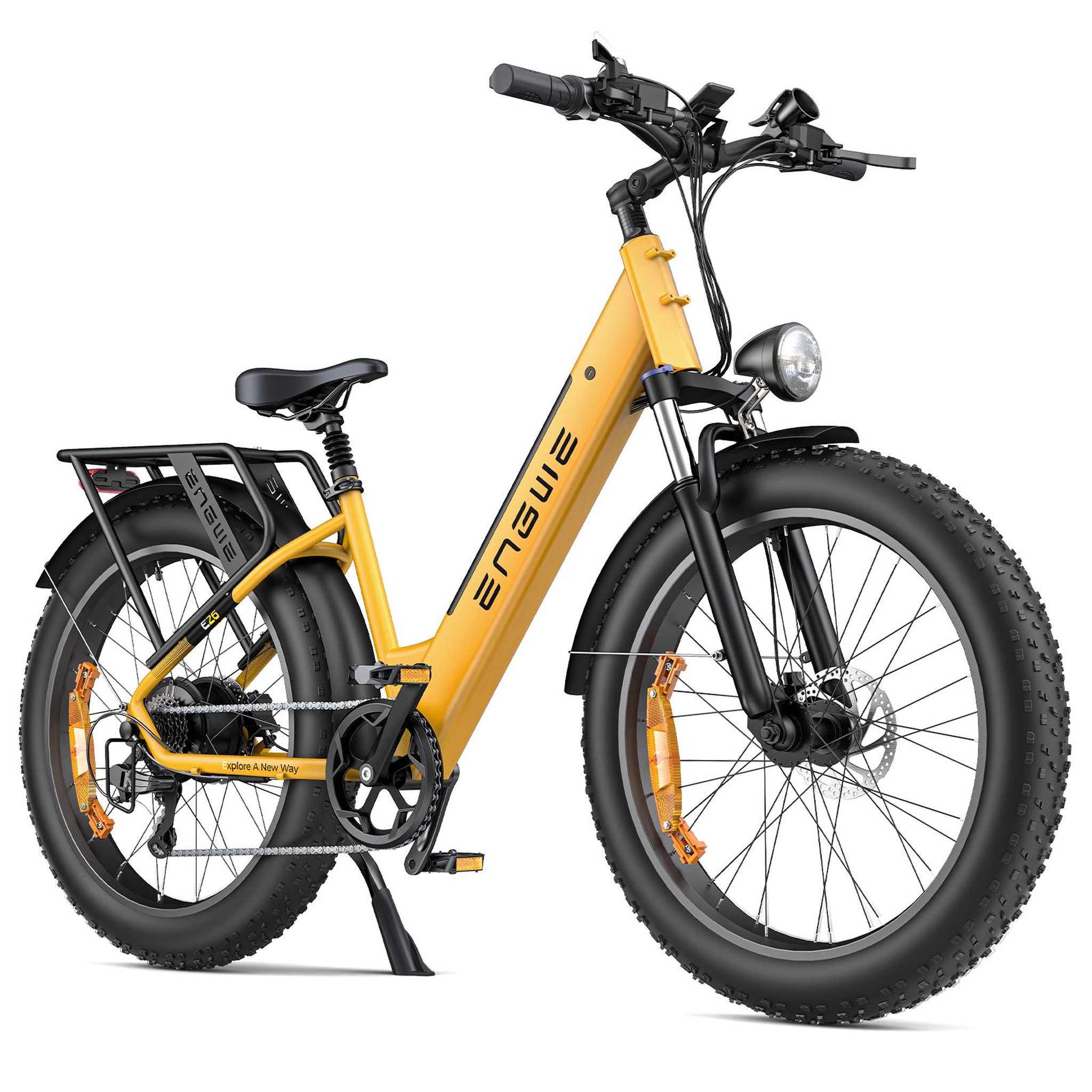 Voir la diapositive 2 : ENGWE Vélo électrique ENGWE E26 ST à cadre ouvert, batterie 48 V 16 Ah, moteur 250 W, transmission Shimano 7 vitesses