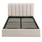 Paris Prix Lit Coffre Design en Tissu  Songa  140x190cm Beige