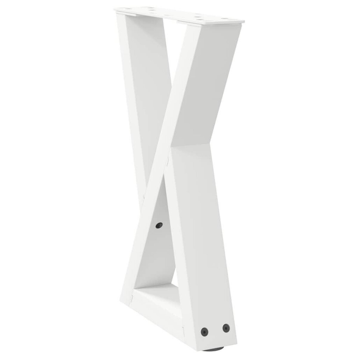 VIDAXL Pieds de table basse 2 pcs blanc 38x(42-43,3) cm acier