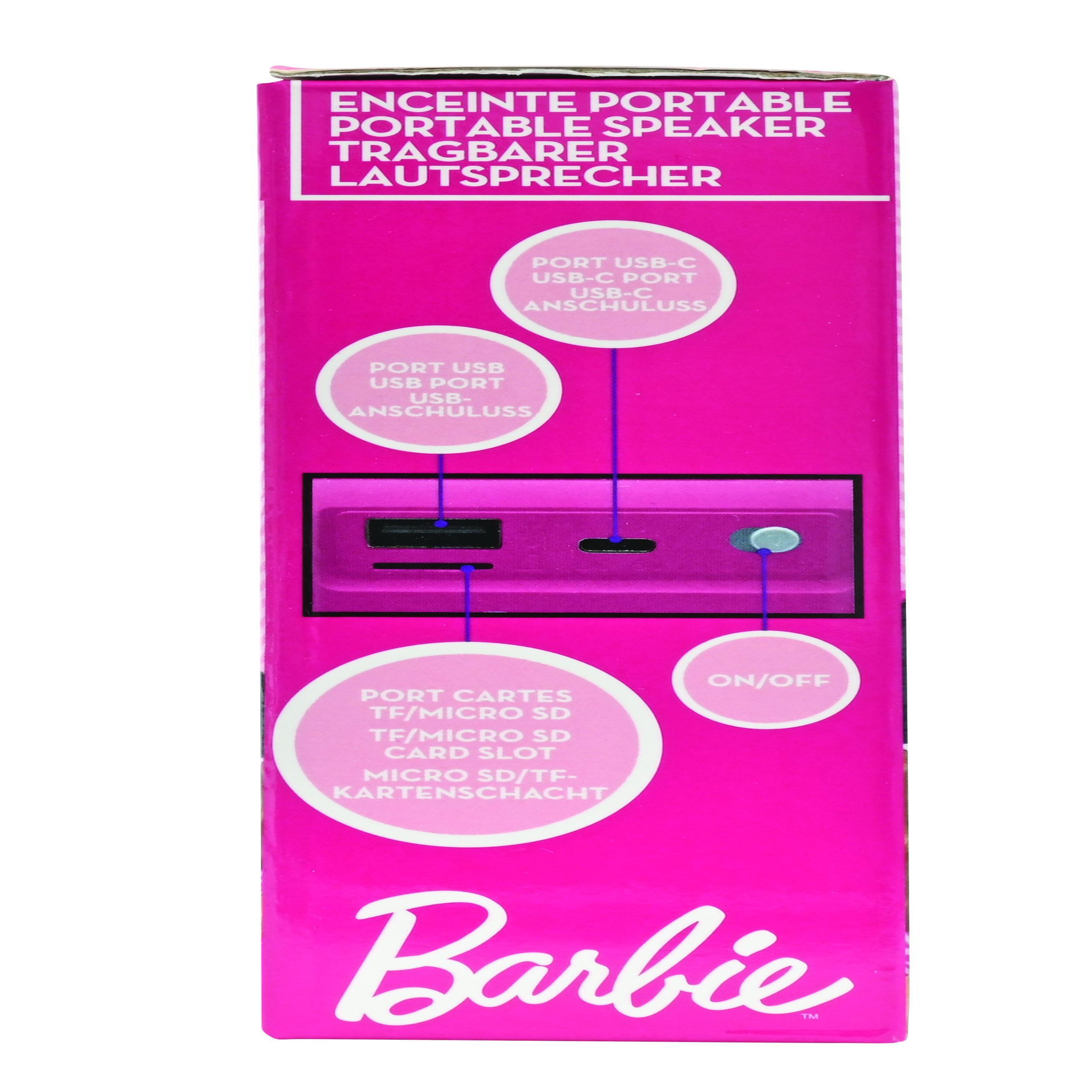 Voir la diapositive 6 : Lexibook Enceinte Bluetooth portable Barbie