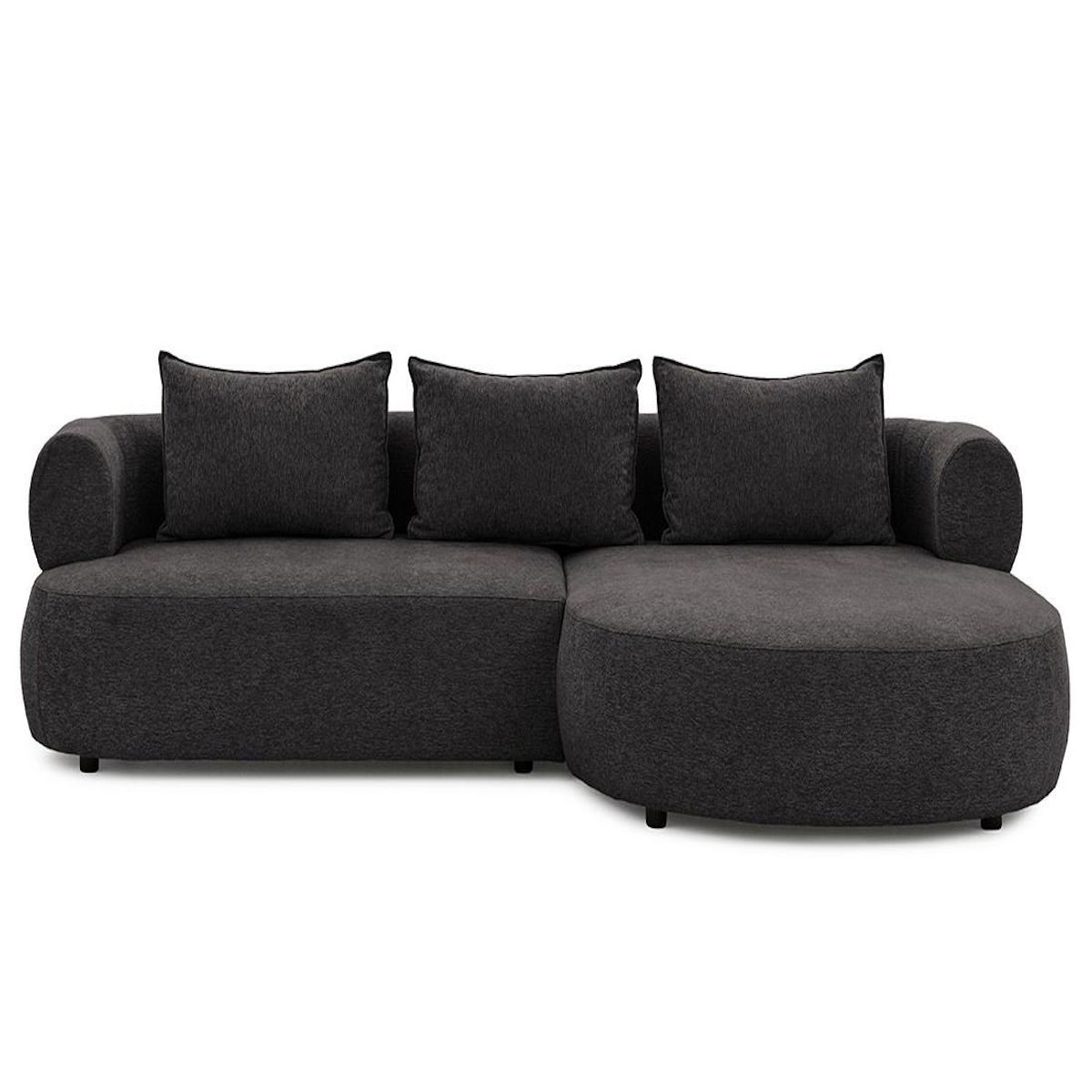 LISA DESIGN Angela - canapé d'angle droit 4 places en velours texturé