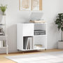 Voir la diapositive 1 : VIDAXL Armoire a disques blanc 84,5x38x89 cm bois d'ingenierie