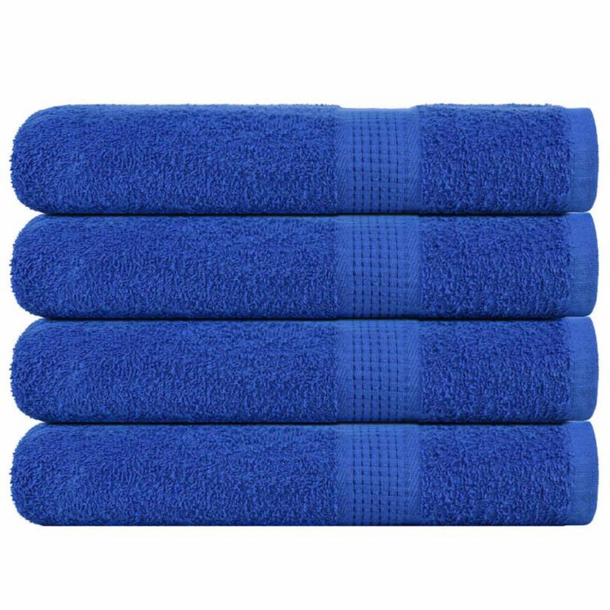 VIDAXL Serviettes de sauna 4 pcs bleu 80x200 cm 360 g m² 100% coton