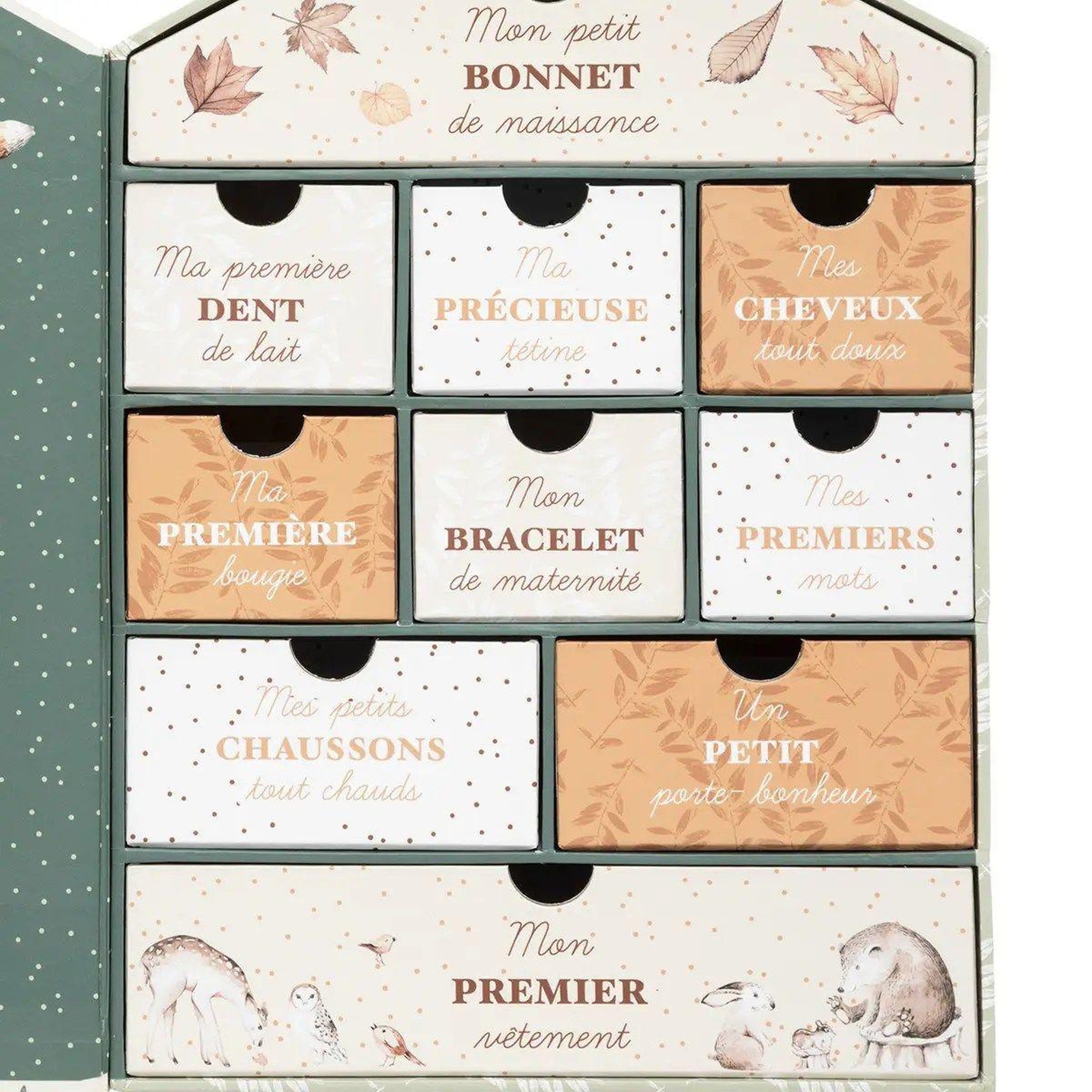 Voir la diapositive 3 : Atmosphera Kids Coffret de naissance maison  forêt  30cm multicolore