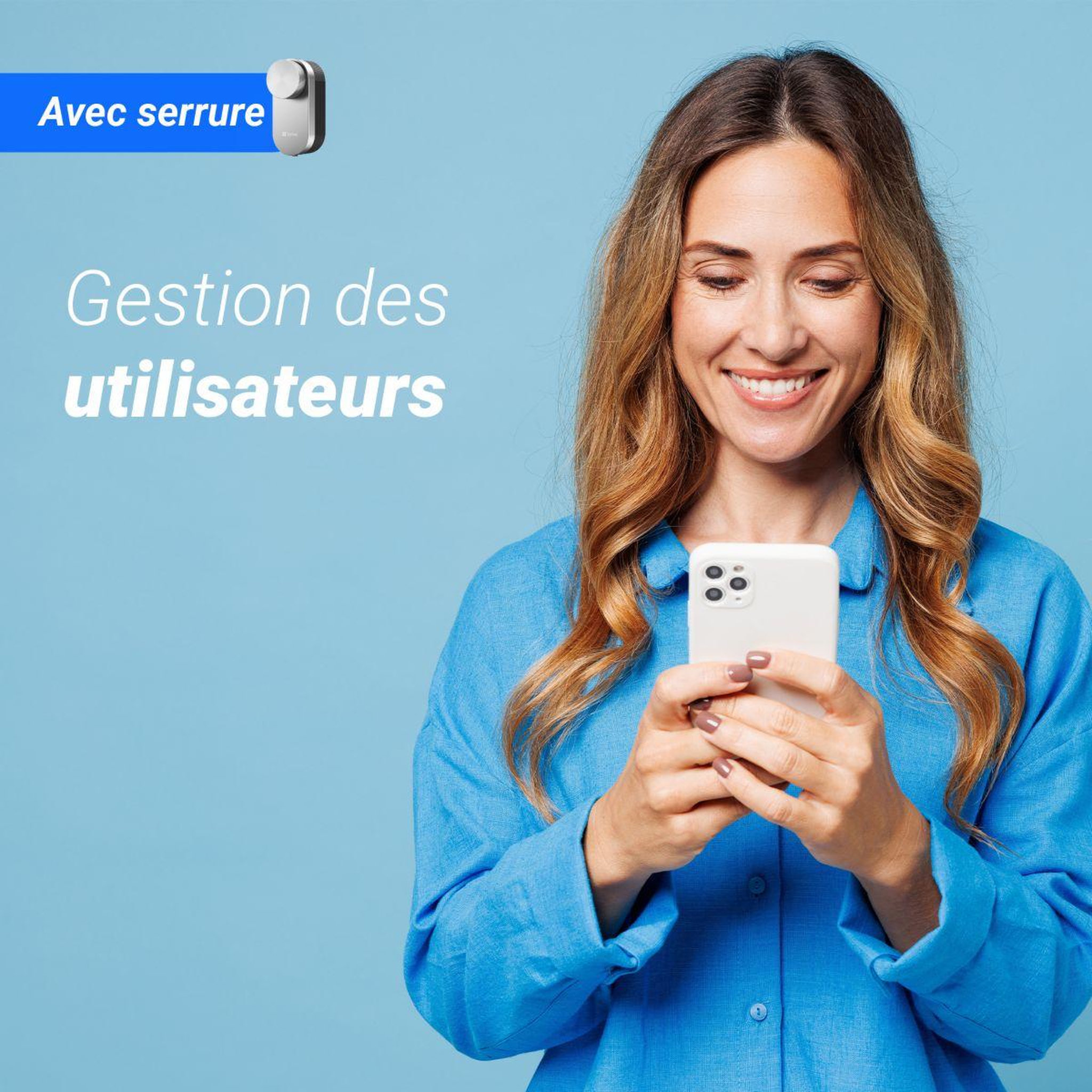 Voir la diapositive 4 : EZVIZ Serrure connectée DL01 Pro + clavier + hub
