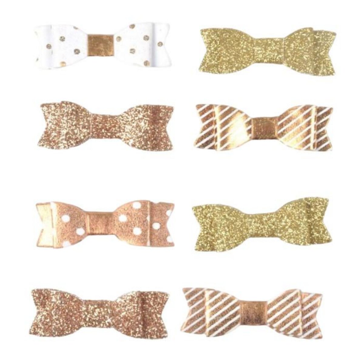 Paris Prix Lot de Stickers en Papier  Nœud Paillette  18cm Or